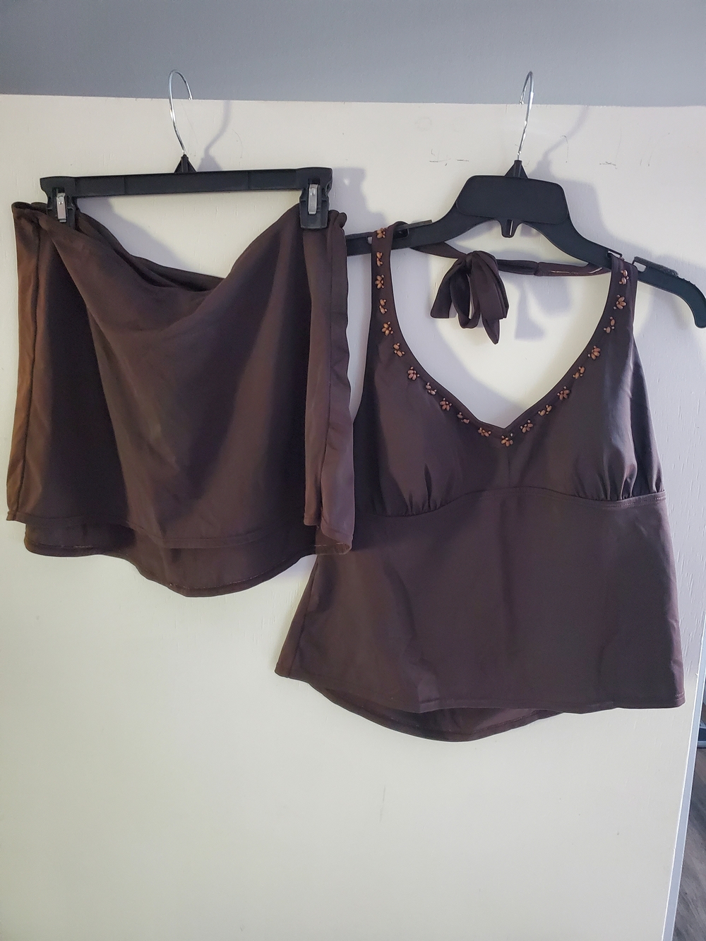 Brown Three-Piece Swim Set